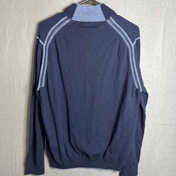 Tommy Bahama Men's Extra Fine Merino Wool 1/4 Zip Pullover Sweater Large L Prep - Picture 5 of 8